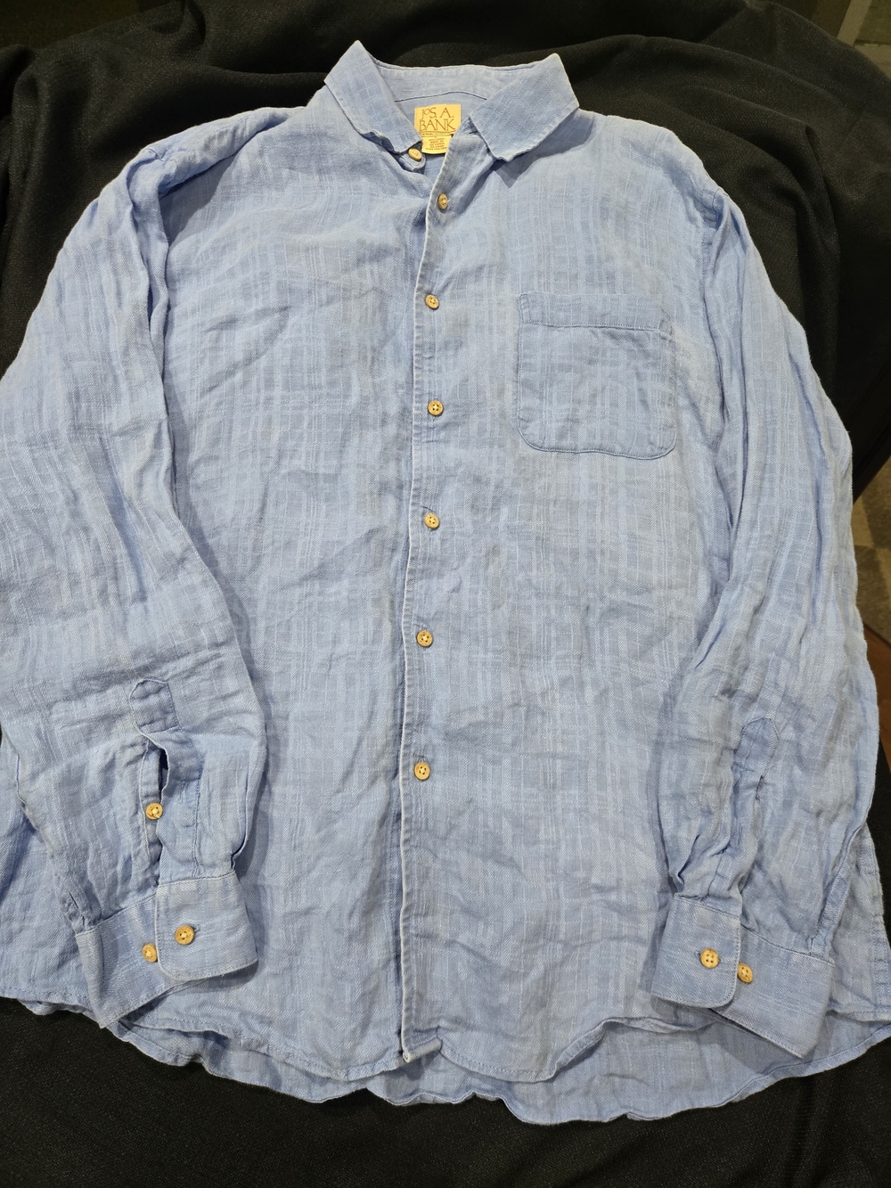 Jos. A. Bank Light Blue Linen Collared Shirt